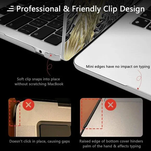 MacBook Air 13.6 Case M4/M3/M2 2025/2024/2022 A3240 A3113 A2681 Tropical Palm - Picture 5 of 8